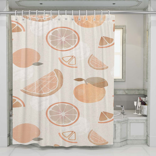 lemon aesthetic shower curtains