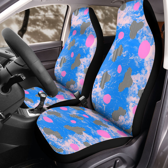 earth sky blue lines Car Seat Covers