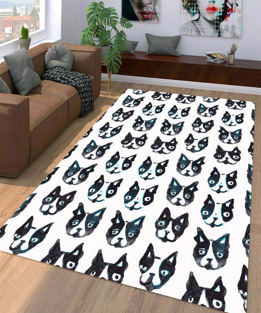 dog and cat water color Living room carpet rugs