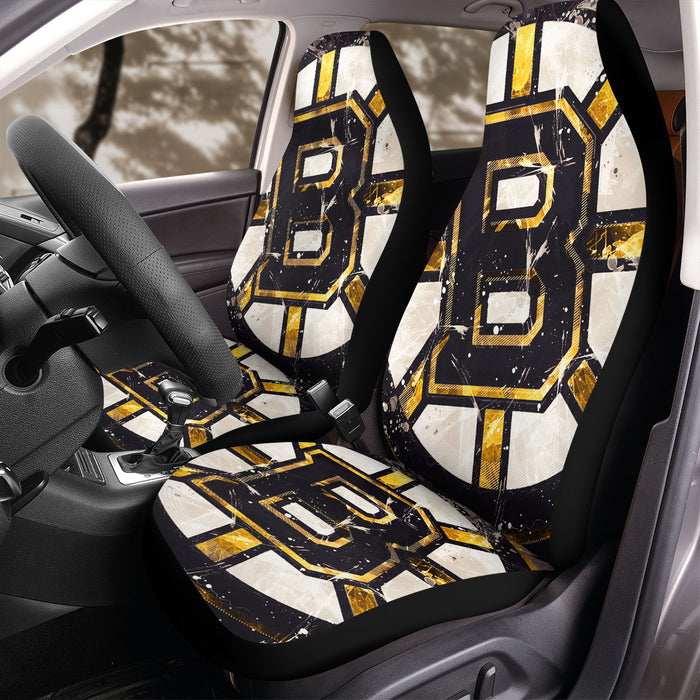 emblem logo boston bruins Car Seat Covers