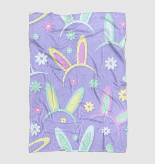 easter bunny headband Ultra soft fleece blanket