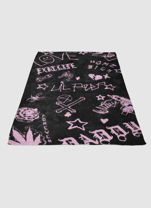 LIL PEEP TATTOO CONCEPT soft fleece blanket