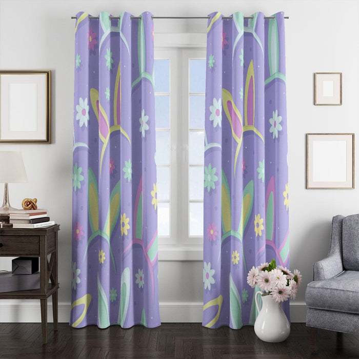 easter bunny headband window Curtain