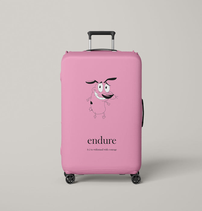 endure courage the cowardly dog animation series Luggage Covers | Suitcase