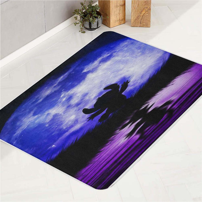 lilo and stich moon silhouette bath rugs