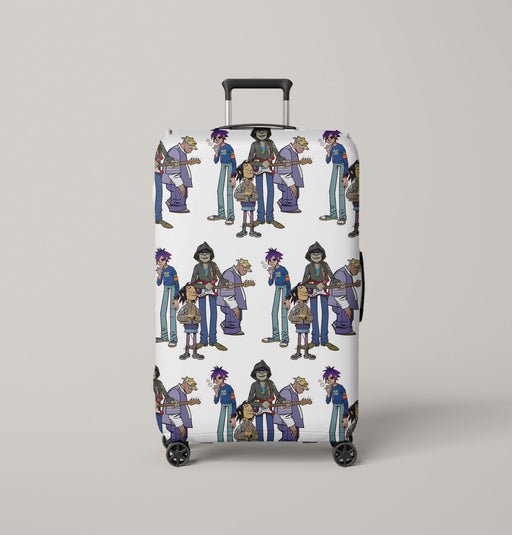 electronic virtual band gorillaz Luggage Cover | suitcase