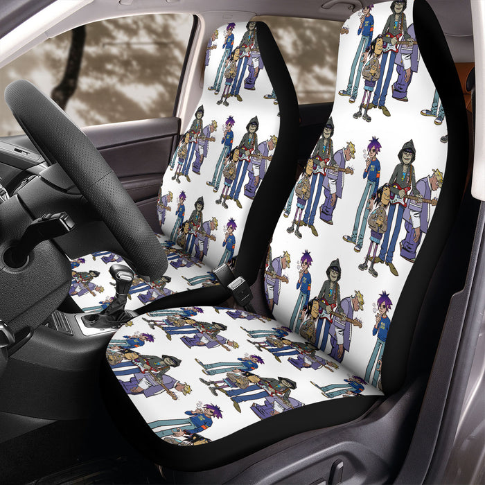 electronic virtual band gorillaz Car Seat Covers