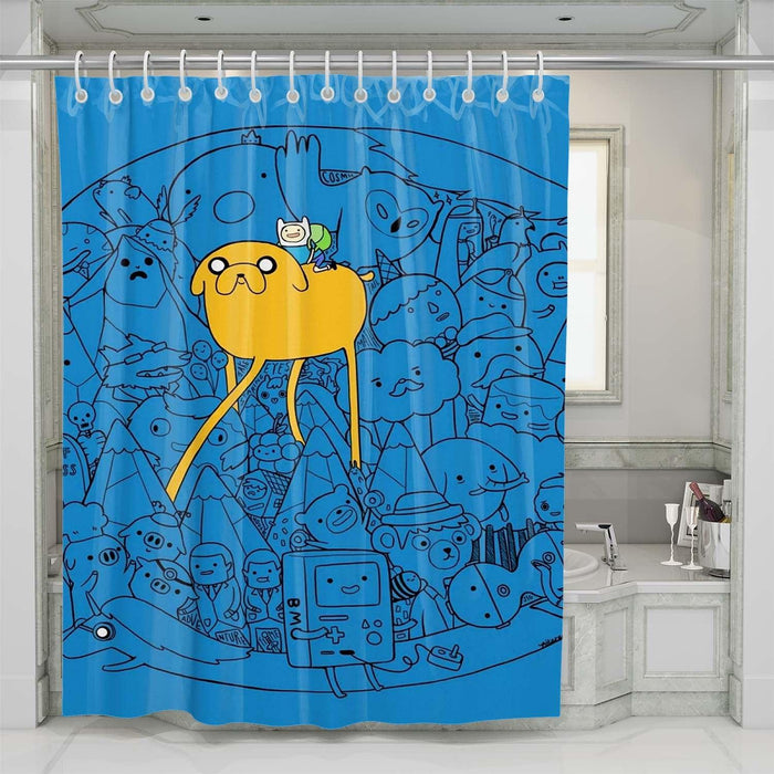 doodle adventure time shower curtains