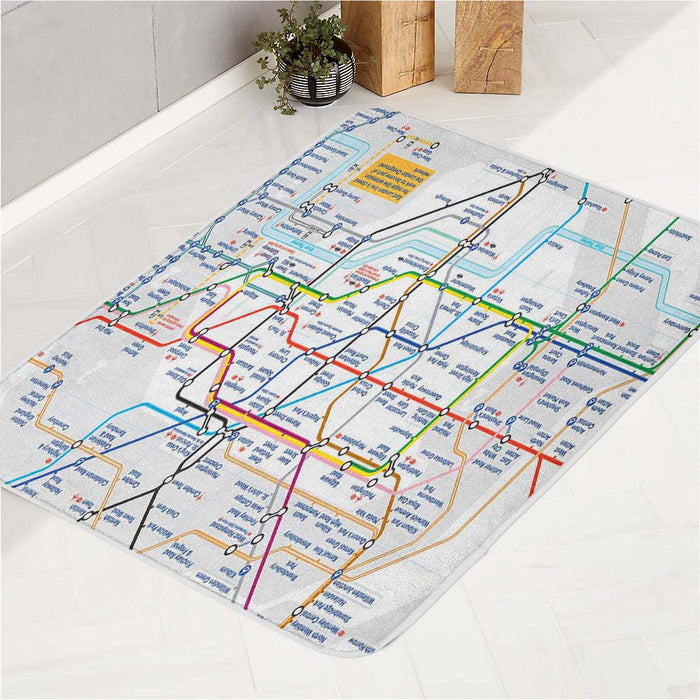 london tube map bath rugs