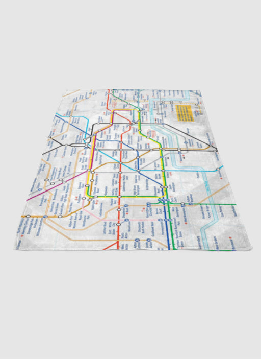 london tube map soft fleece blanket