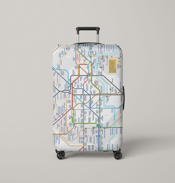 london tube map Luggage Cover | suitcase