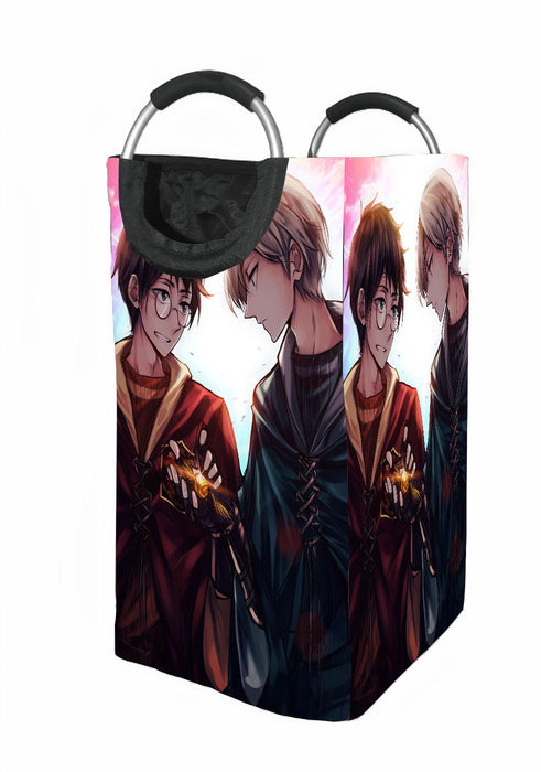 draco and harry potter anime syle Laundry Hamper | Laundry Basket