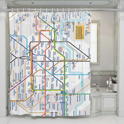 london tube map shower curtains