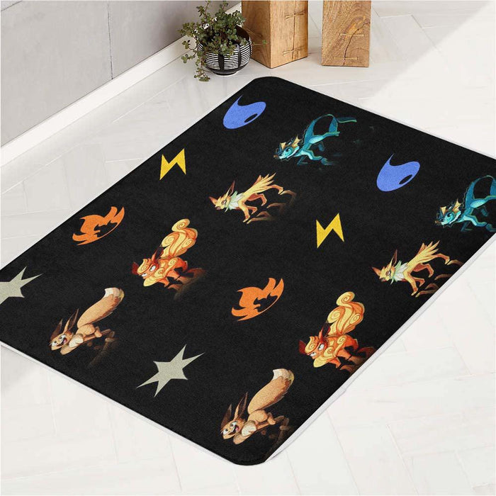 elements of pokemon species bath rugs