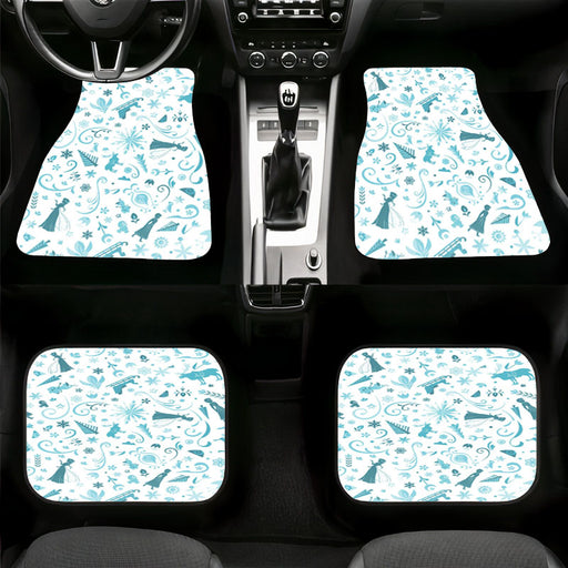 elsa and anna silhouette from frozen Car floor mats Universal fit