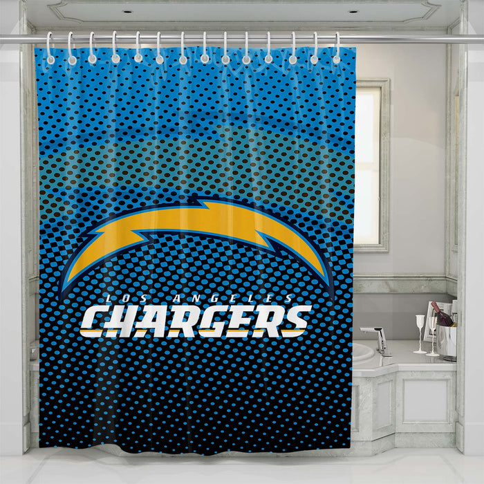 los angeles chargers nfl logo 2 shower curtains