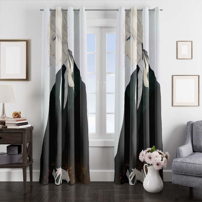 draco malfoy white style window curtains