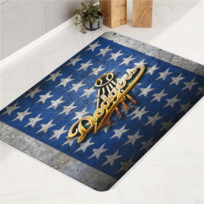 Los Angeles Dodgers flag bath rugs