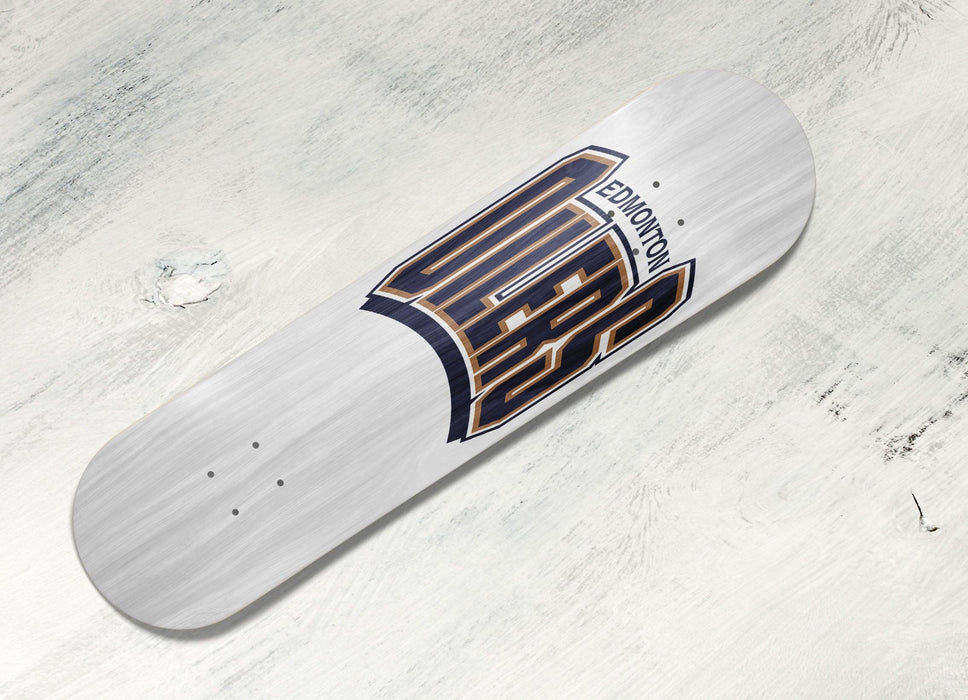 edmonton oilers white logo Skateboard decks