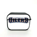 edmonton oilers white logo airpod case