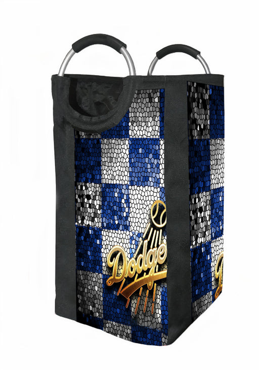 los angeles dodgers glitter logo Laundry Hamper | Laundry Basket