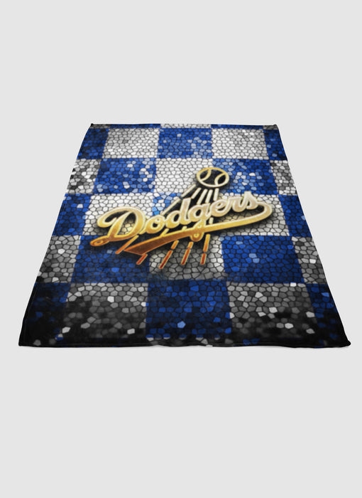 Los Angeles Dodgers glitter logo soft fleece blanket