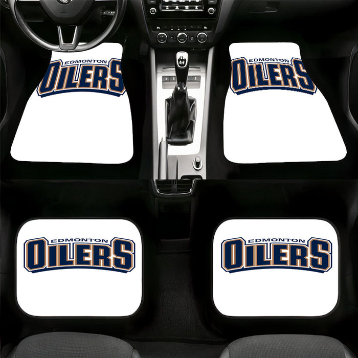 edmonton oilers white logo Car floor mats Universal fit