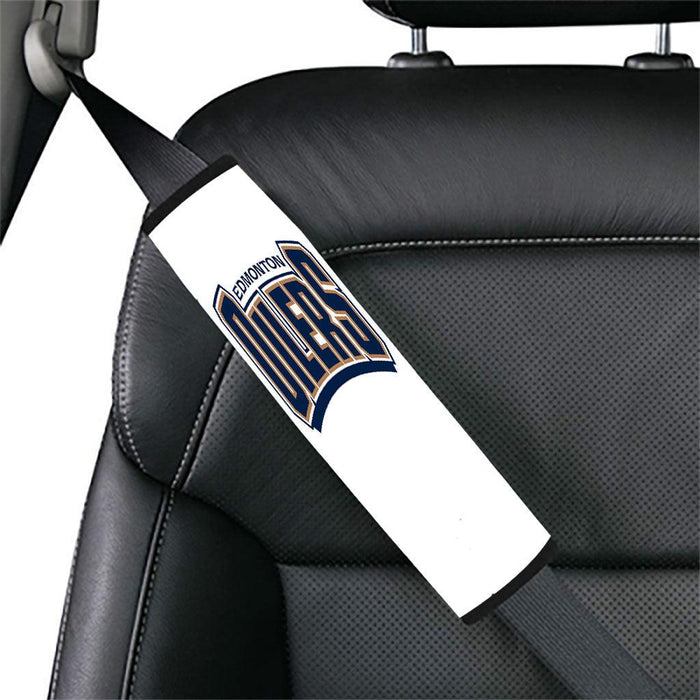 edmonton oilers white logo Car seat belt cover - Grovycase