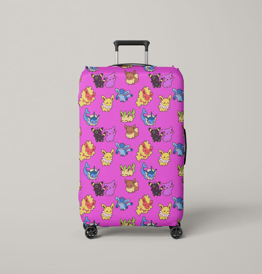 espeon flareon and friends Luggage Cover | suitcase