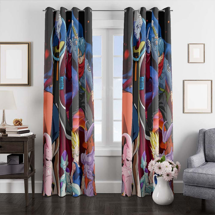 dragon ball character window curtains