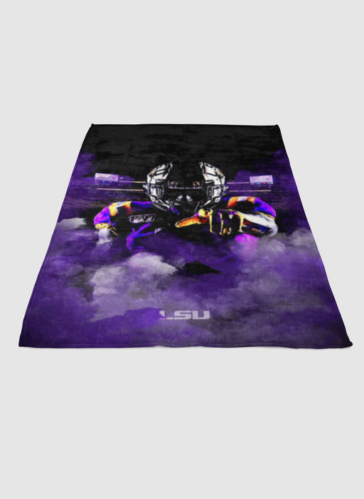 LSU Tigers 3 soft fleece blanket