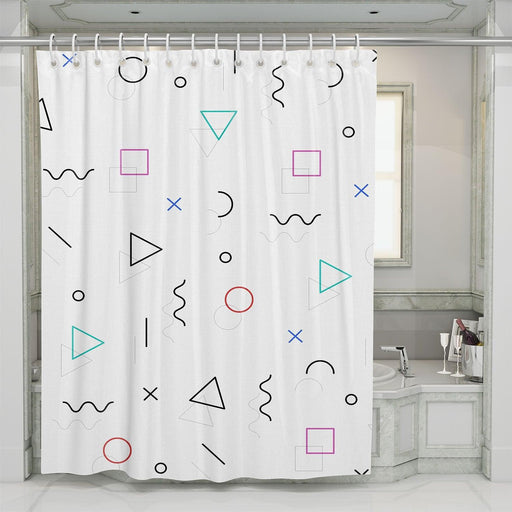 essential shapes playstation shower curtains