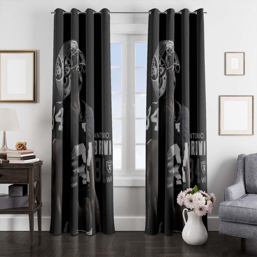 emotional antonio brown raiders window Curtain