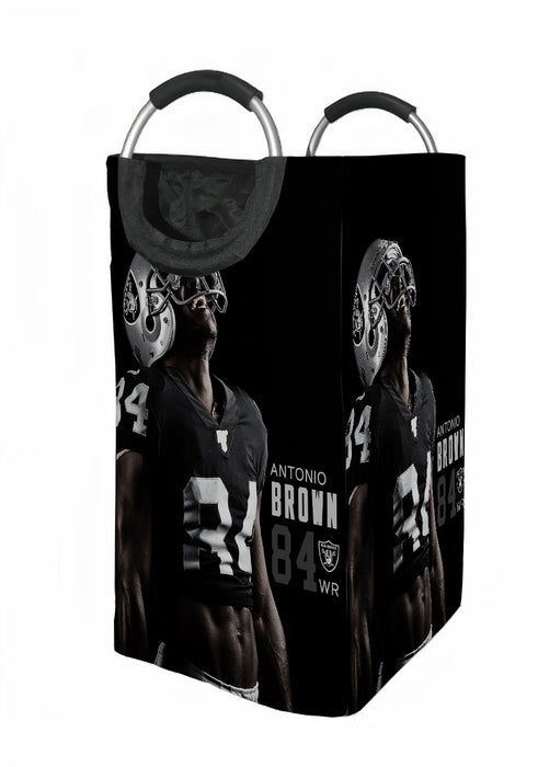 emotional antonio brown raiders Laundry Hamper | Laundry Basket