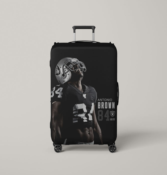 emotional antonio brown raiders Luggage Covers | Suitcase