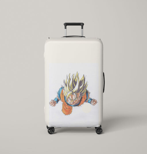 faded water color dragon ball goku Luggage Covers | Suitcase