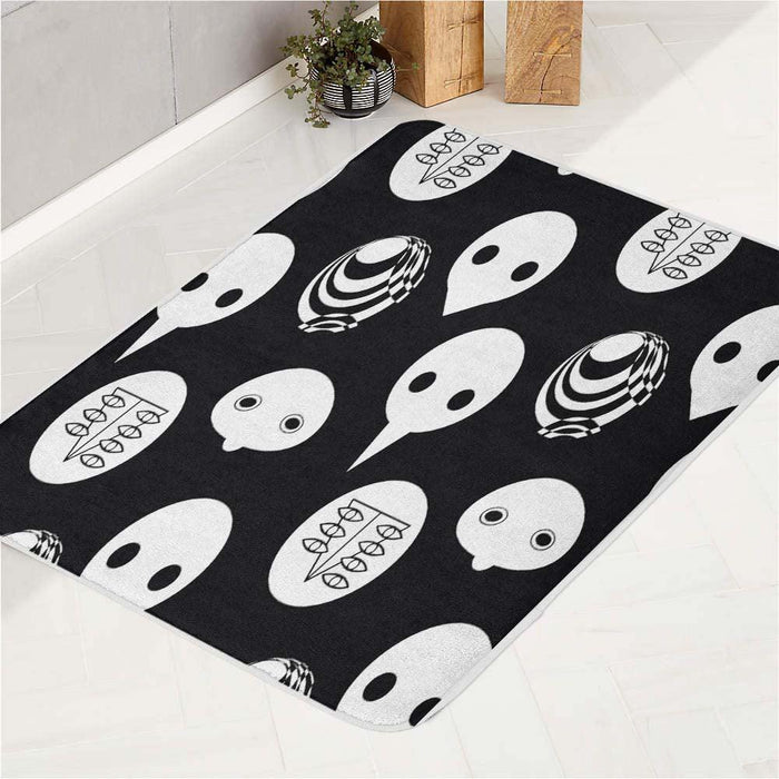 eva white neon genesis evangelion bath rugs