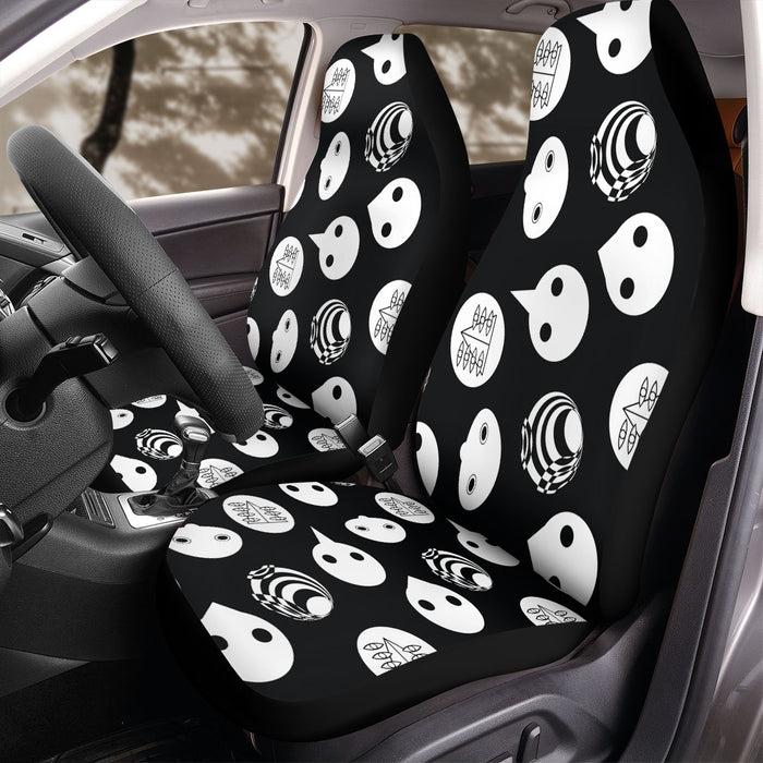 eva white neon genesis evangelion Car Seat Covers