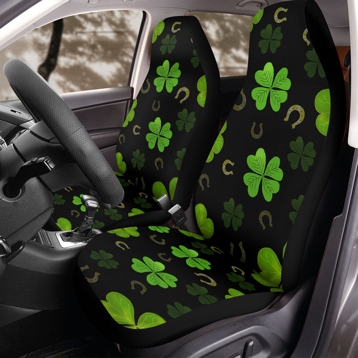 lucky clover horseshoe pattern Car Seat Covers