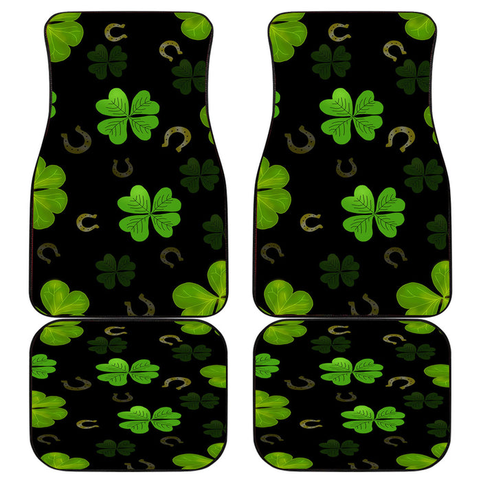 lucky clover horseshoe pattern Car floor mats Universal fit