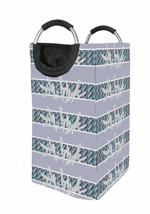 evangelion logo font pattern Laundry Hamper | Laundry Basket