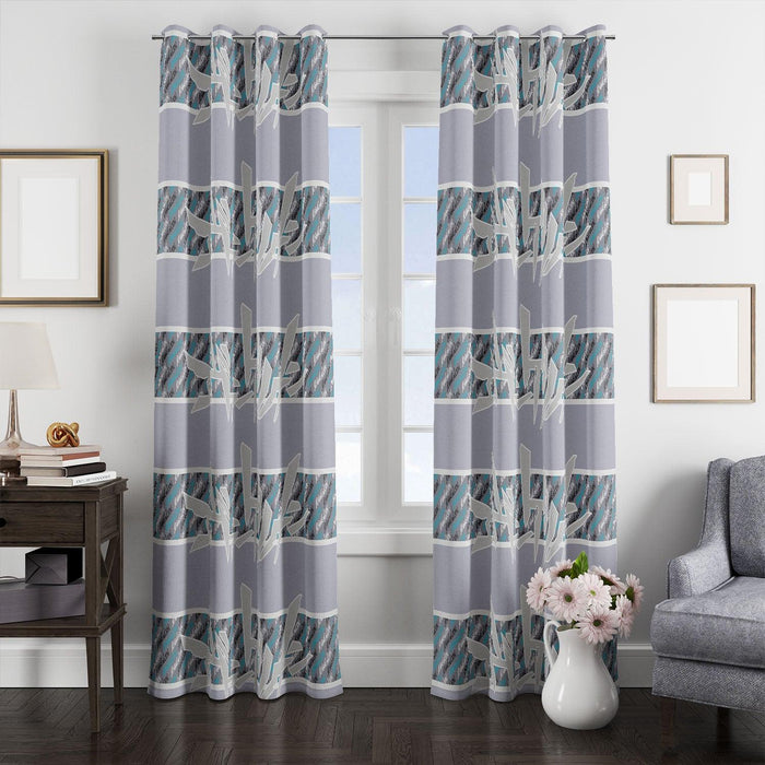 evangelion logo font pattern window Curtain