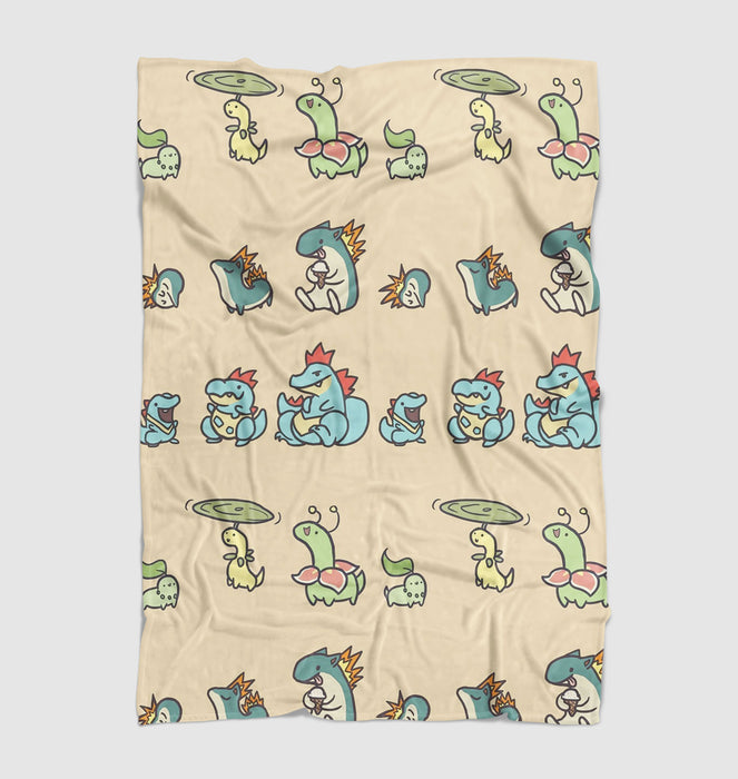 evolution of pokemon species Ultra soft fleece blanket