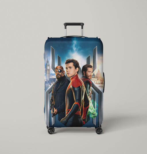 far from home main character marvel Luggage Covers | Suitcase