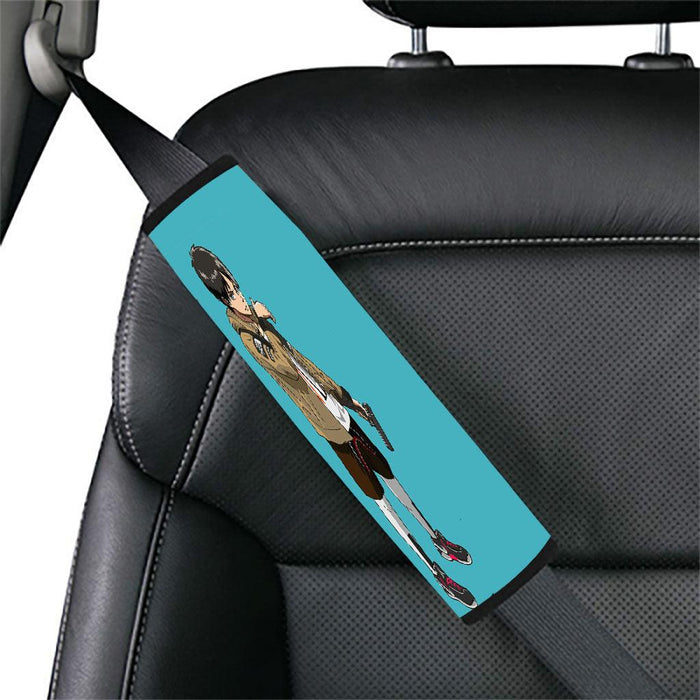 eren hypebeast with handgun Car seat belt cover - Grovycase