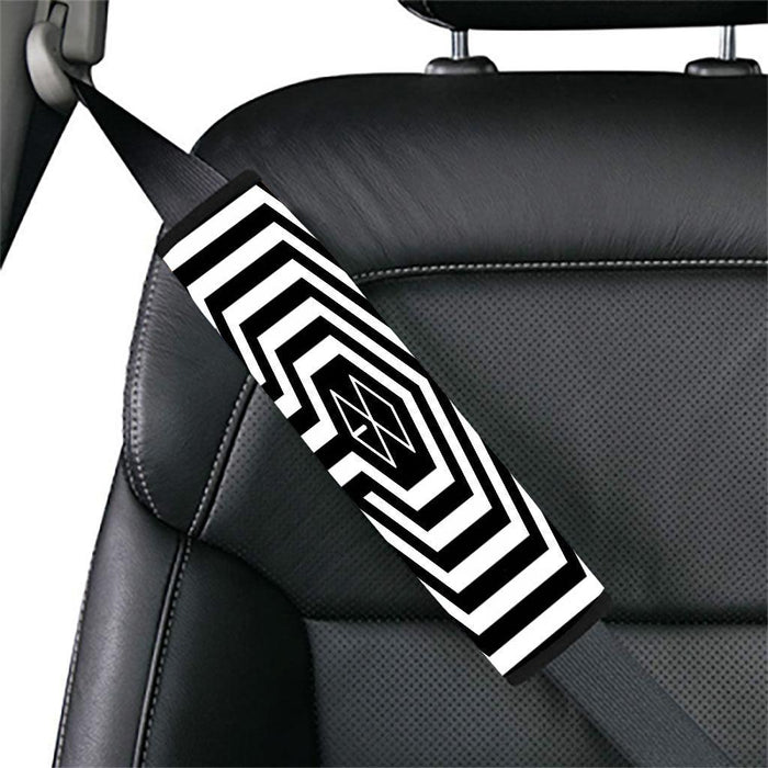 exo hexagon black and white logo Car seat belt cover