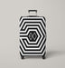 exo hexagon black and white logo Luggage Cover | suitcase