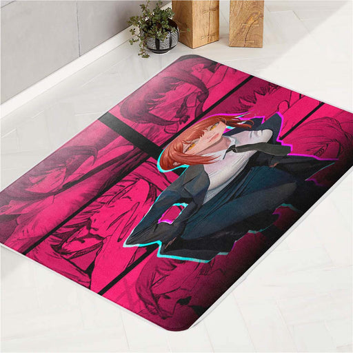 makima chainsaw anime bath rugs