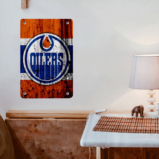 explode edmonton oilers logo Poster Metal print wall art