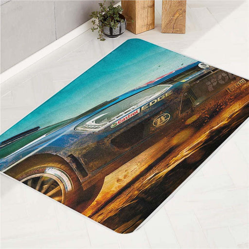 extreme circuit of racing car bath rugs